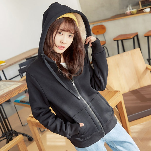 lamb hair Hooded sweatshirt winter