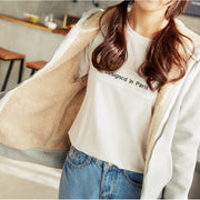 lamb hair Hooded sweatshirt winter