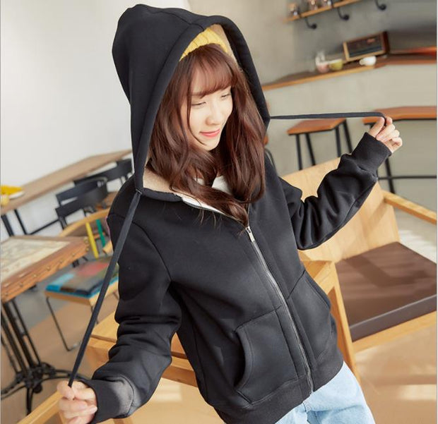 lamb hair Hooded sweatshirt winter