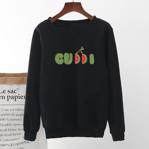 Fruit Cute Letter Print Hoodies Sweatshirt