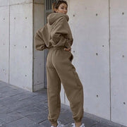 Two Piece Long Sleeve Hooded Sweatshirt Pants Set