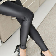 Casual Slim Leather Leggings