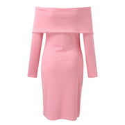 Knitted Bodycon Split Sweater Dress